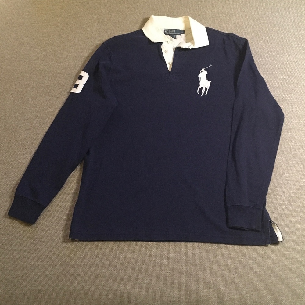 Polo by Ralph Lauren Navy Shirt with White Collar